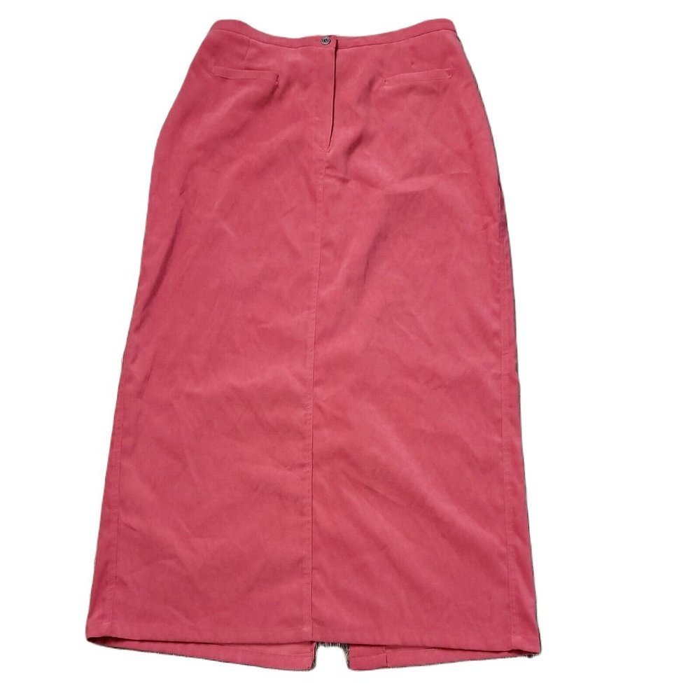 Napa Valley Classy Long Maxi Skirt ~ Sz 14 ~ Red ~ Stretchy Waist